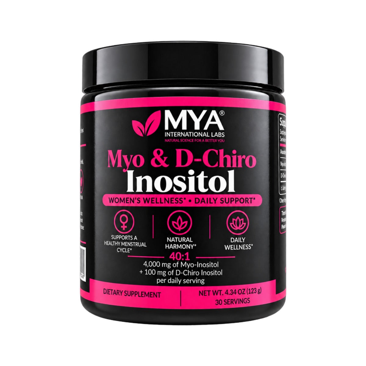 Myo & D-Chiro Inositol No. 679 – MYA International dietary supplement, 123 g